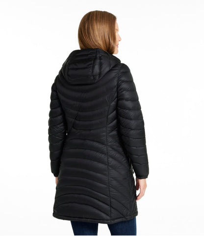 Women's Ultralight 850 Down Hooded Coat, Three-Quarter Length - US 4823