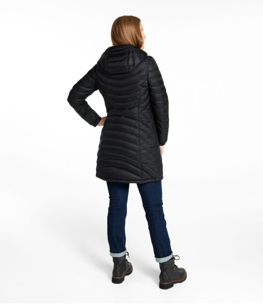 Women's Ultralight 850 Down Hooded Coat, Three-Quarter Length - US 4823