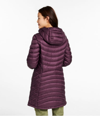 Women's Ultralight 850 Down Hooded Coat, Three-Quarter Length - US 4910