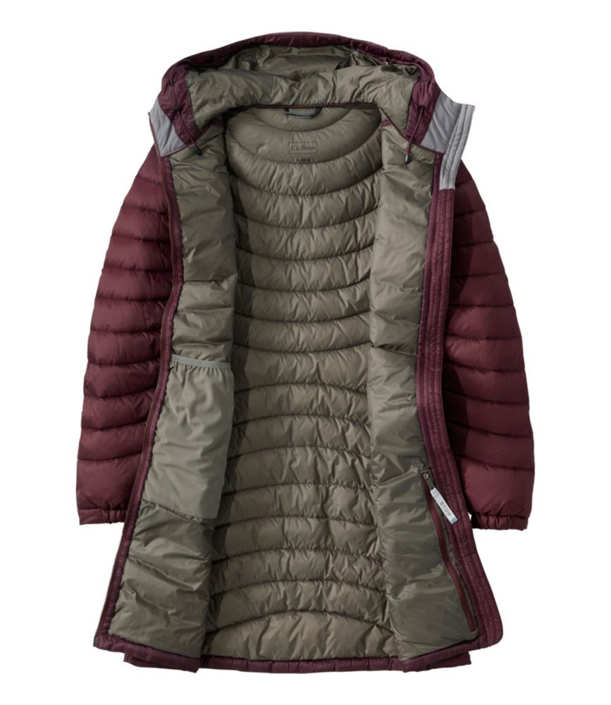 Women's Ultralight 850 Down Hooded Coat, Three-Quarter Length - US 4910
