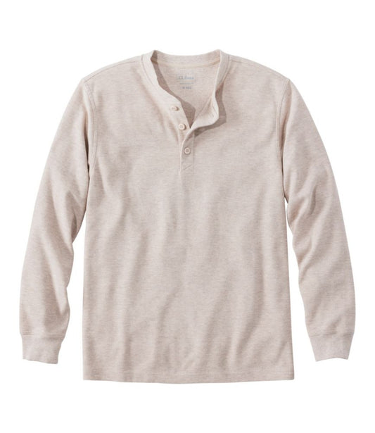 Men's Unshrinkable Mini-Waffle Henley, Long-Sleeve Traditional Fit - US 2141
