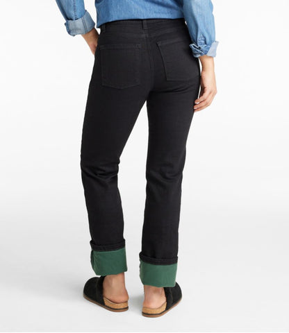 Women's True Shape Jeans, High-Rise Straight-Leg Fleece-Lined - US 0977