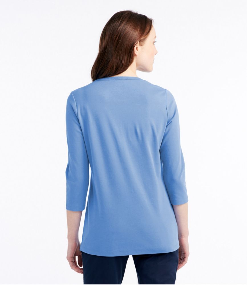 Women's L.L.Bean Tee, Three-Quarter-Sleeve Splitneck Tunic - US 5468