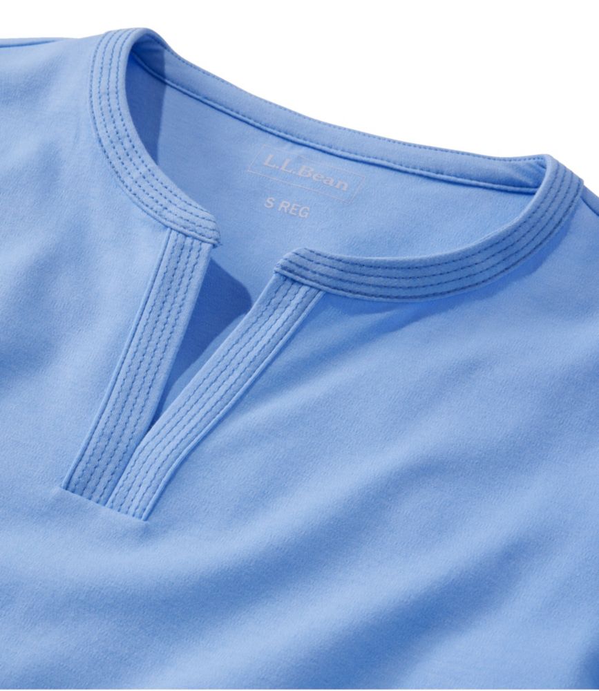 Women's L.L.Bean Tee, Three-Quarter-Sleeve Splitneck Tunic - US 5468