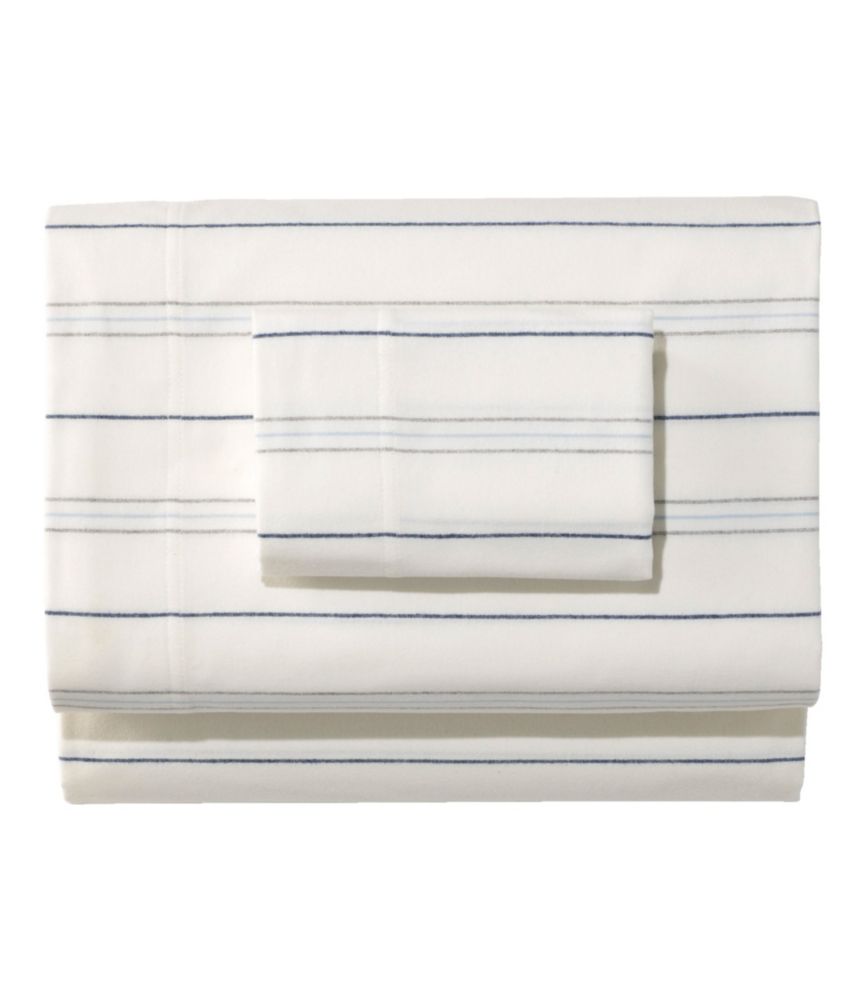 Organic Flannel Sheet Collection, Stripe - US 7452