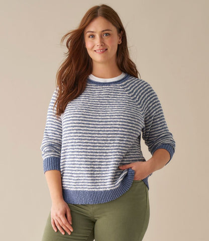 Women's Midweight Cotton Slub Rollneck Pullover Stripe - US 2950