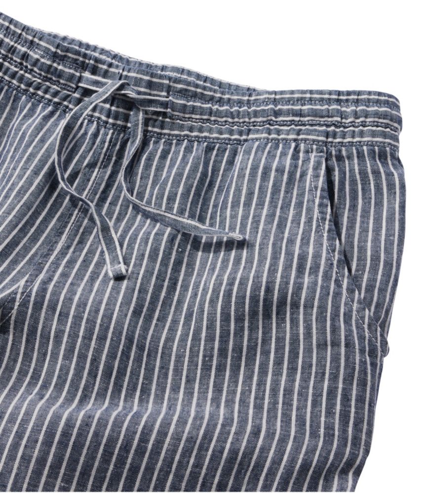 Women's Premium Washable Linen Pull-On Pants, Stripe - US 5014