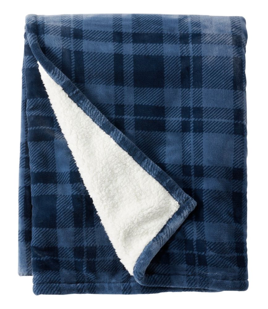 Wicked Plush Sherpa Throw, Plaid - US 8923