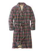 Men's Scotch Plaid Flannel Robe, Sherpa-Lined - US 4074