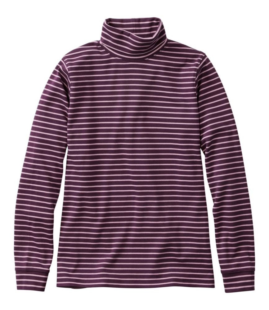 Women's L.L.Bean Interlock Turtleneck, Long-Sleeve Stripe - US 9112