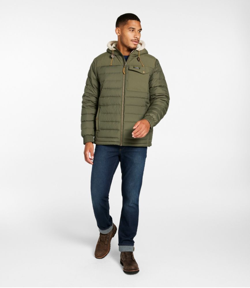 Men's Mountain Classic Down Hooded Jacket, Sherpa-Lined - US 3984