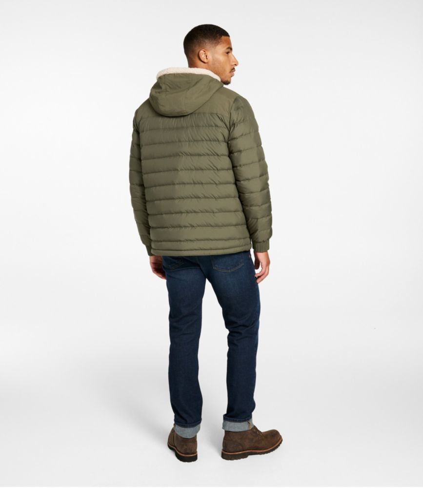 Men's Mountain Classic Down Hooded Jacket, Sherpa-Lined - US 3984