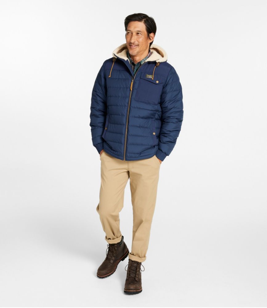 Men's Mountain Classic Down Hooded Jacket, Sherpa-Lined - US 0269