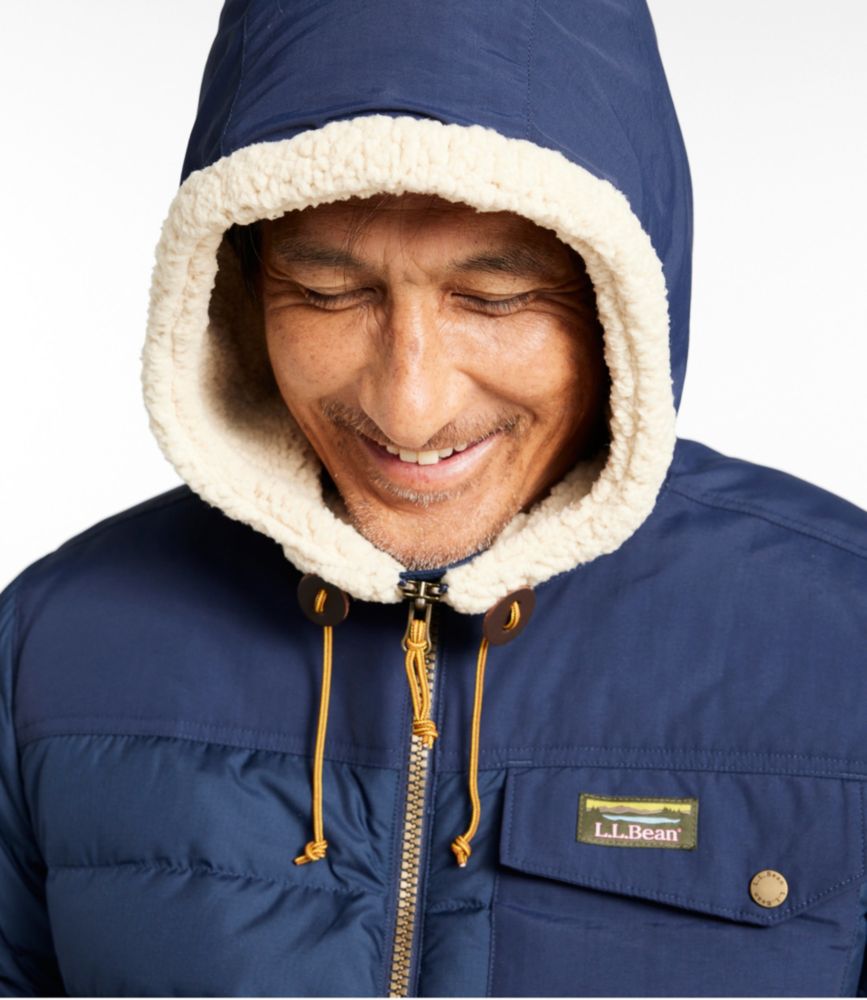 Men's Mountain Classic Down Hooded Jacket, Sherpa-Lined - US 0269