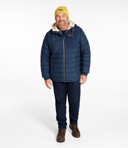Men's Mountain Classic Down Hooded Jacket, Sherpa-Lined - US 0269