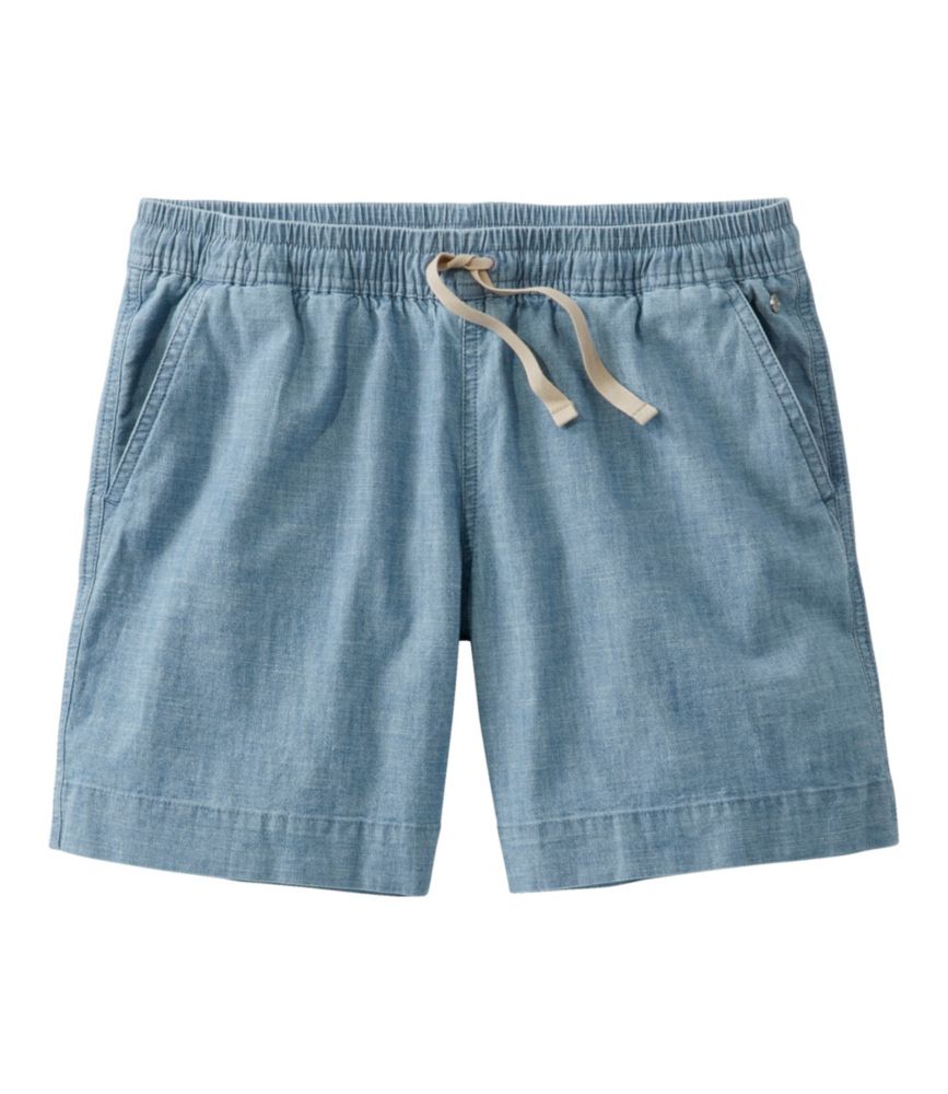 Women's Lakewashed Dock Shorts, Mid-Rise Chambray - US 7029
