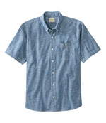 Men's Comfort Stretch® Chambray Shirt, Traditional Untucked Fit, Short-Sleeve - US 1871