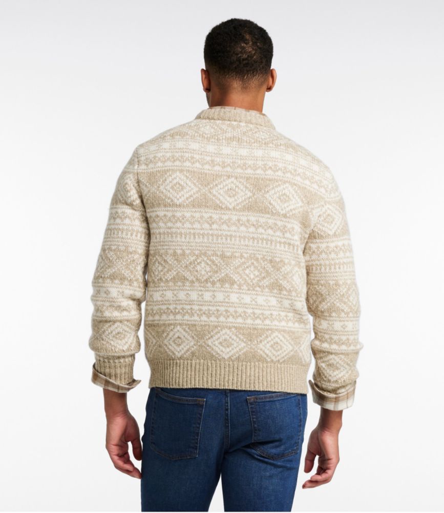 Men's Bean's Classic Ragg Wool Sweater, Crewneck, Fair Isle - US 3222