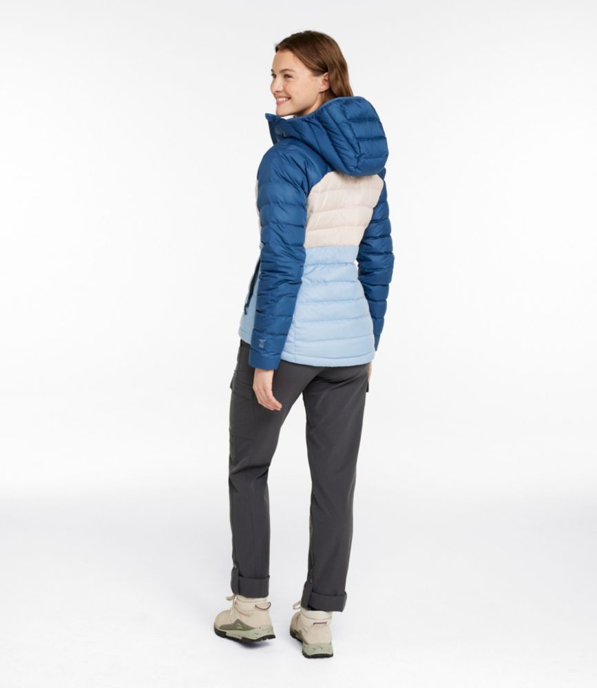 Women's Bean's Down Hooded Jacket, Colorblock - US 5080