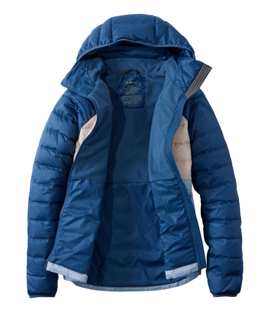 Women's Bean's Down Hooded Jacket, Colorblock - US 5080