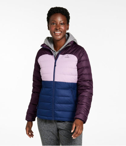 Women's Bean's Down Jacket, Colorblock - US 3470