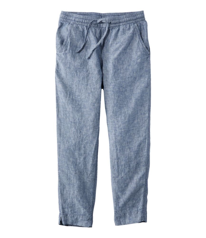 Women's Premium Linen Pull-On Ankle Pants, Mid-Rise Tapered-Leg - US 1052