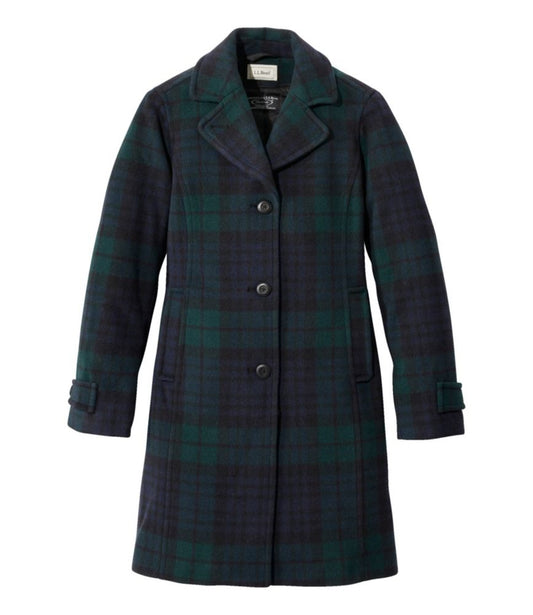 Women's Classic Lambswool Polo Coat, Three-Quarter, Pattern - US 1505