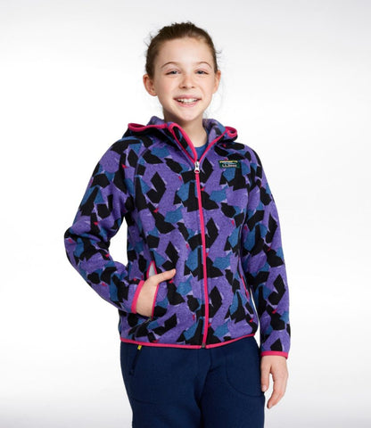 Kids' L.L.Bean Sweater Fleece, Hooded Print - US 1692