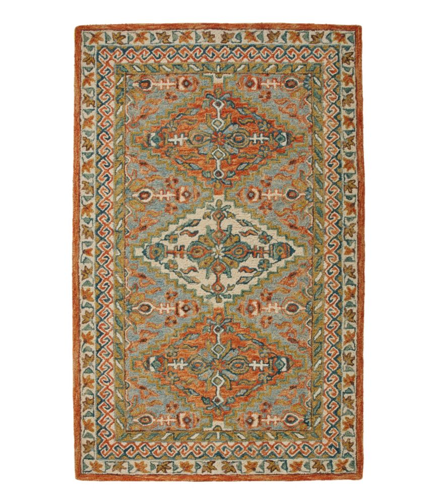 Bordered Medallion Wool Tufted Rug - US 1323