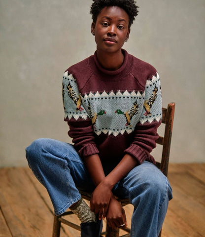 Women's Signature Original Cotton Sweater, Rollneck Novelty - US 7825