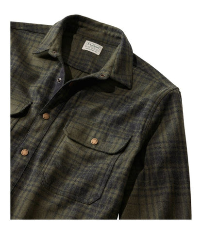 Men's Maine Guide Lightweight Wool Field Shirt, Plaid - US 5154