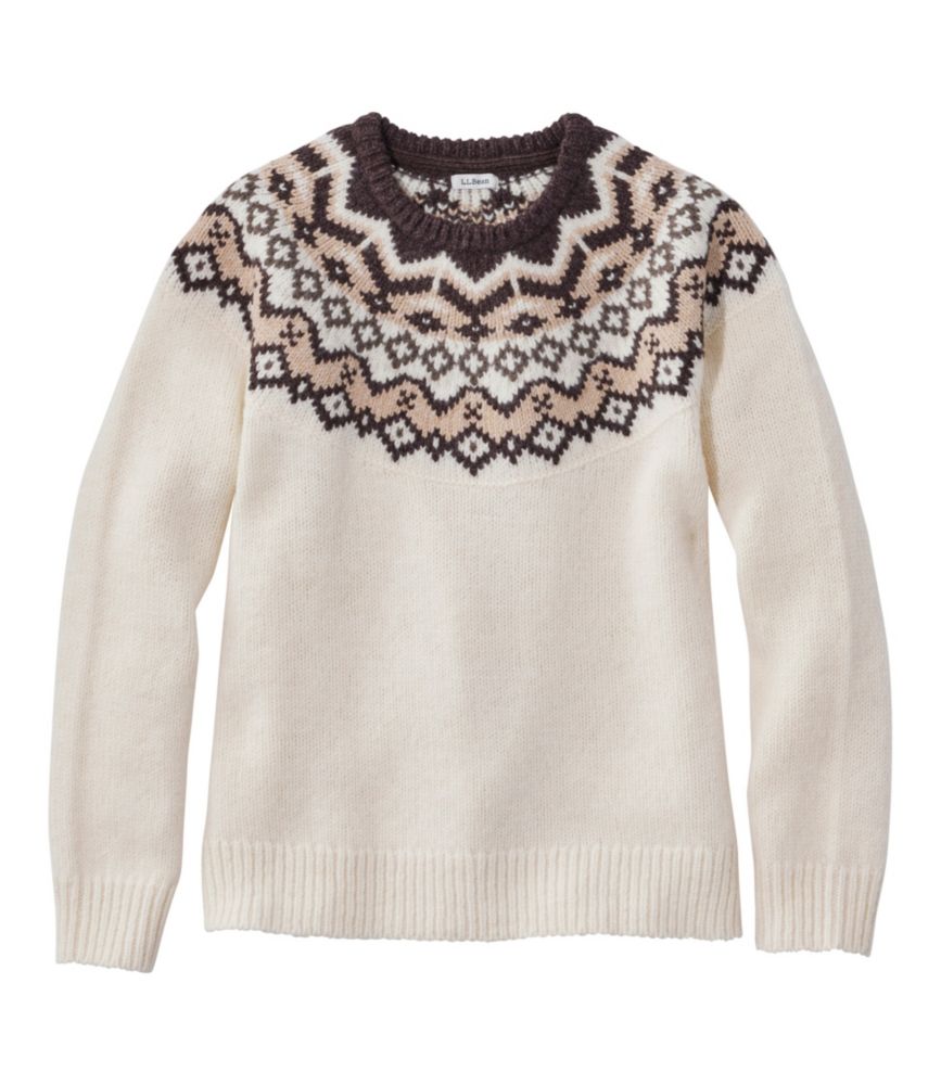 Women's Bean's Classic Ragg Wool Sweater, Crewneck Fair Isle - US 6385