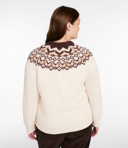 Women's Bean's Classic Ragg Wool Sweater, Crewneck Fair Isle - US 6385