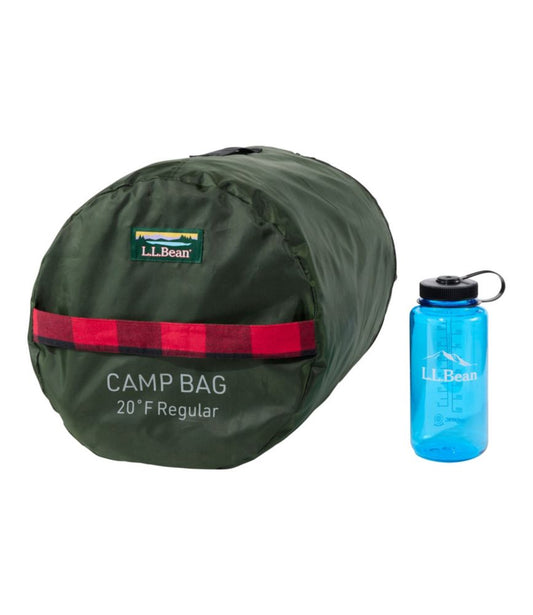 Adults' L.L.Bean Flannel Lined Camp Sleeping Bag, 20° - US 2129