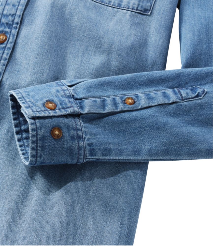 Women's L.L. Bean Heritage Washed Denim Shirt Dress - US 5047