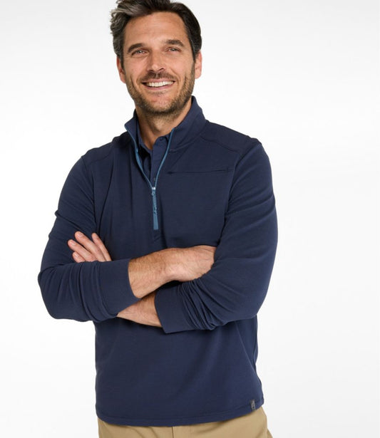 Men's VentureStretch Ottoman-Rib Pullover, Quarter-Zip - US 9741