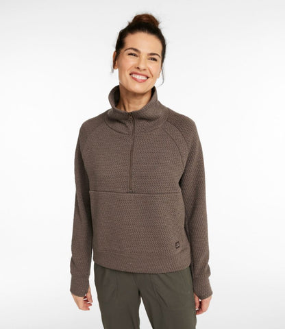 Women's Ridgeknit Half-Zip Pullover, Oversized - US 2537
