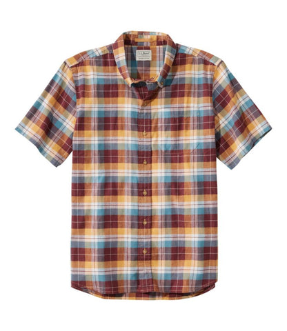 Men's Stonecoast Hemp Shirt, Short-Sleeve, Slightly Fitted Untucked Fit - US 7171