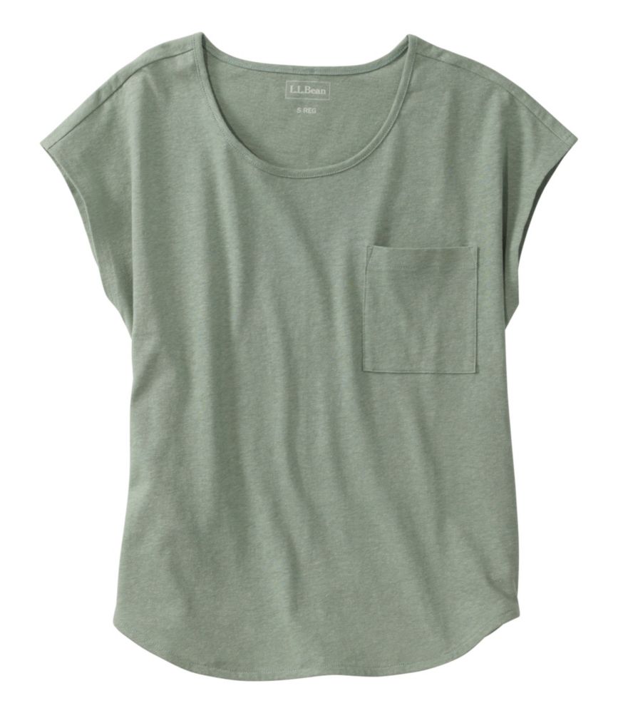 Women's Lakeside Linen/Cotton Tee, Short-Sleeve Scoopneck - US 6355