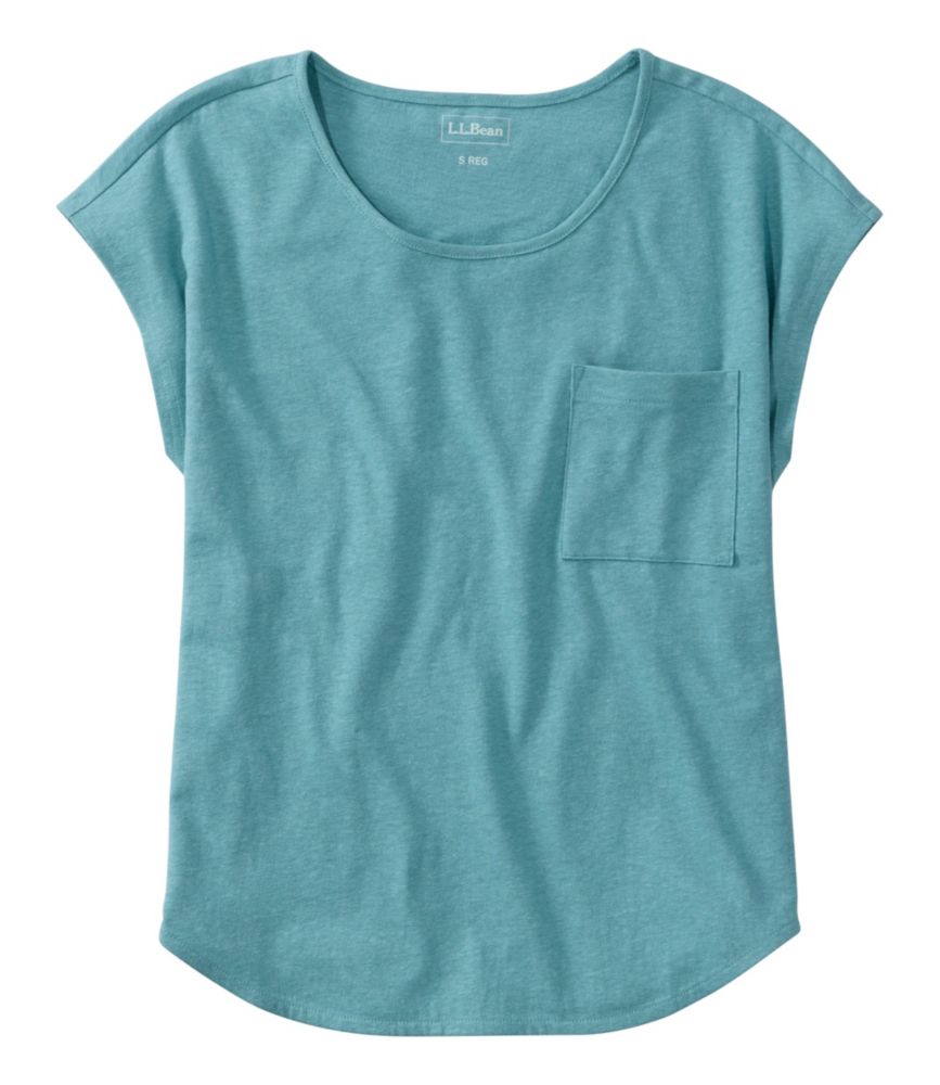 Women's Lakeside Linen/Cotton Tee, Short-Sleeve Scoopneck - US 3880