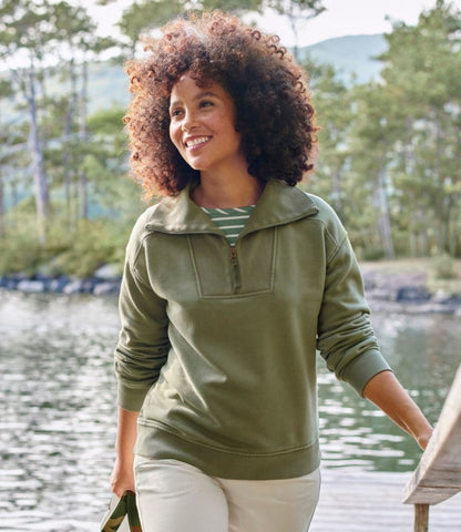 Women's Sunwashed Sweats, Quarter-Zip - US 1553