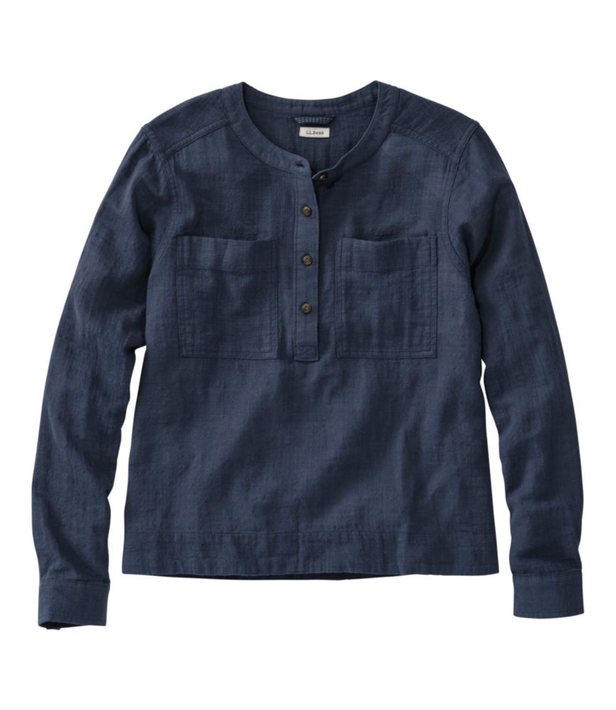 Women's L.L.Bean Day Breeze Shirt, Long-Sleeve Collarless - US 3556