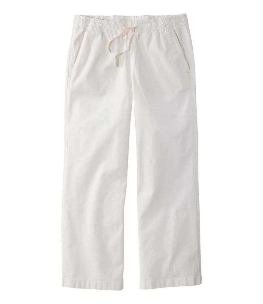 Women's Lakewashed Pull-on Chinos, Mid-Rise Wide-Leg Crop - US 6506