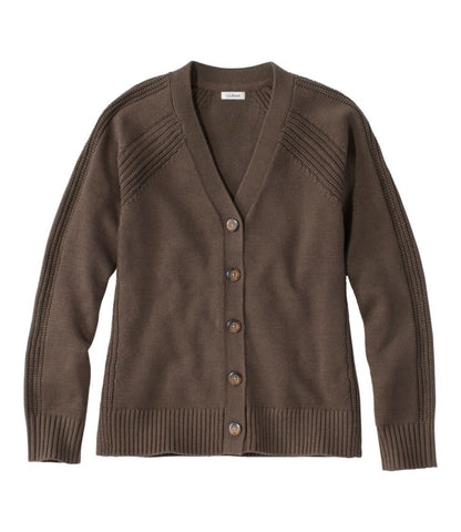 Women's Mariner Shaker Sweater, V-Neck Cardigan - US 1779