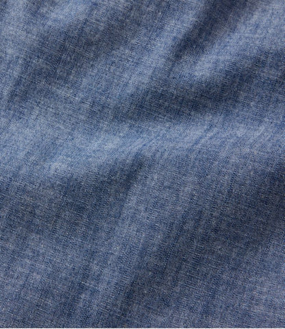Women's Lakewashed Pull-On Chinos, Mid-Rise Wide-Leg Crop Chambray - US 9915