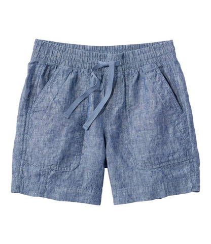 Women's Premium Washable Linen Shorts, Mid-Rise 6" - US 7671