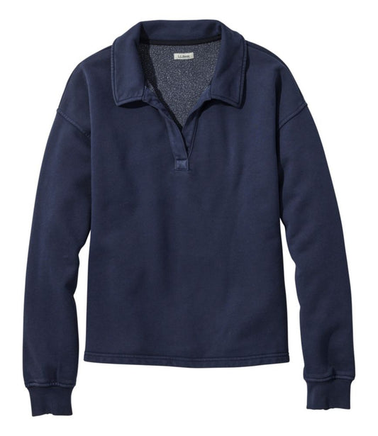 Women's Sunwashed Sweats, Splitneck Polo - US 6743
