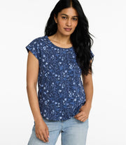Carbon Navy Sketched Floral