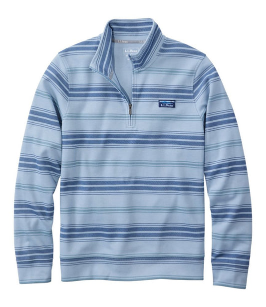 Men's Comfort Stretch Performance® Piqué, Quarter-Zip Pullover, Stripe - US 0816