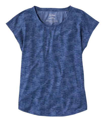 Women's Streamside Tee, Short-Sleeve Ruched Crew Print - US 8773
